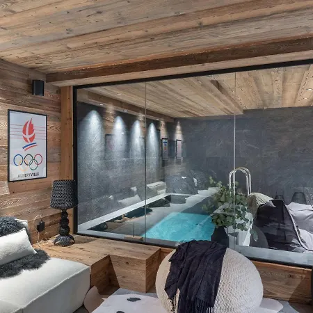 Neuf Pour 12 Personnes Avec Sauna, Bassin Et Salle Cinema A 800m Des Remontees Mecaniques - Fr-1-569-120 Chalet Megeve
